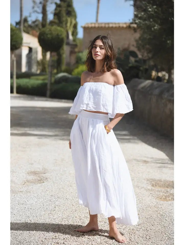 The Alba Skirt/ Blanco, - shopdyi.com