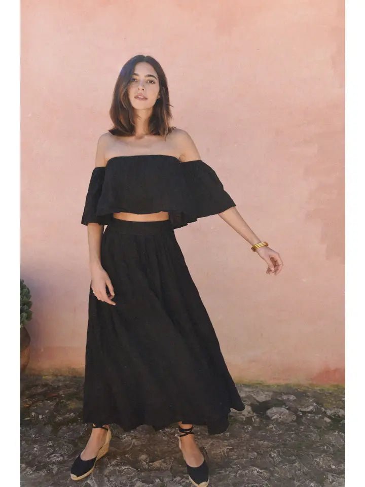 The Alba Skirt/ Noir, - shopdyi.com