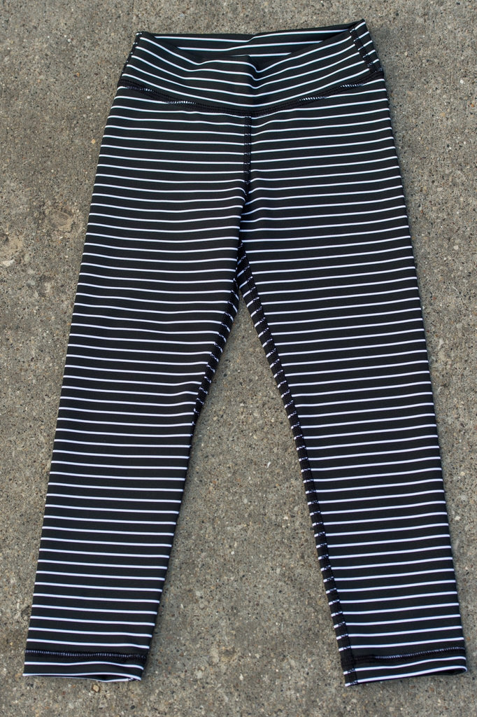 Kids Stripe Tight Black White, - shopdyi.com
