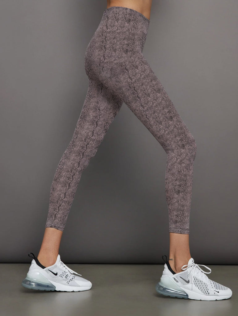 Ribbed Printed 7/8th Legging in Taupe Python- PreOrder Summer, - shopdyi.com